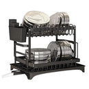 1-Piece Black Dish Drying and Storage Rack