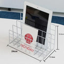 Three Layer Iron Office Document Organizer Rack Magazine Storage Shelf Bookshelf