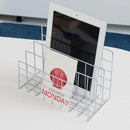 Three Layer Iron Office Document Organizer Rack Magazine Storage Shelf Bookshelf