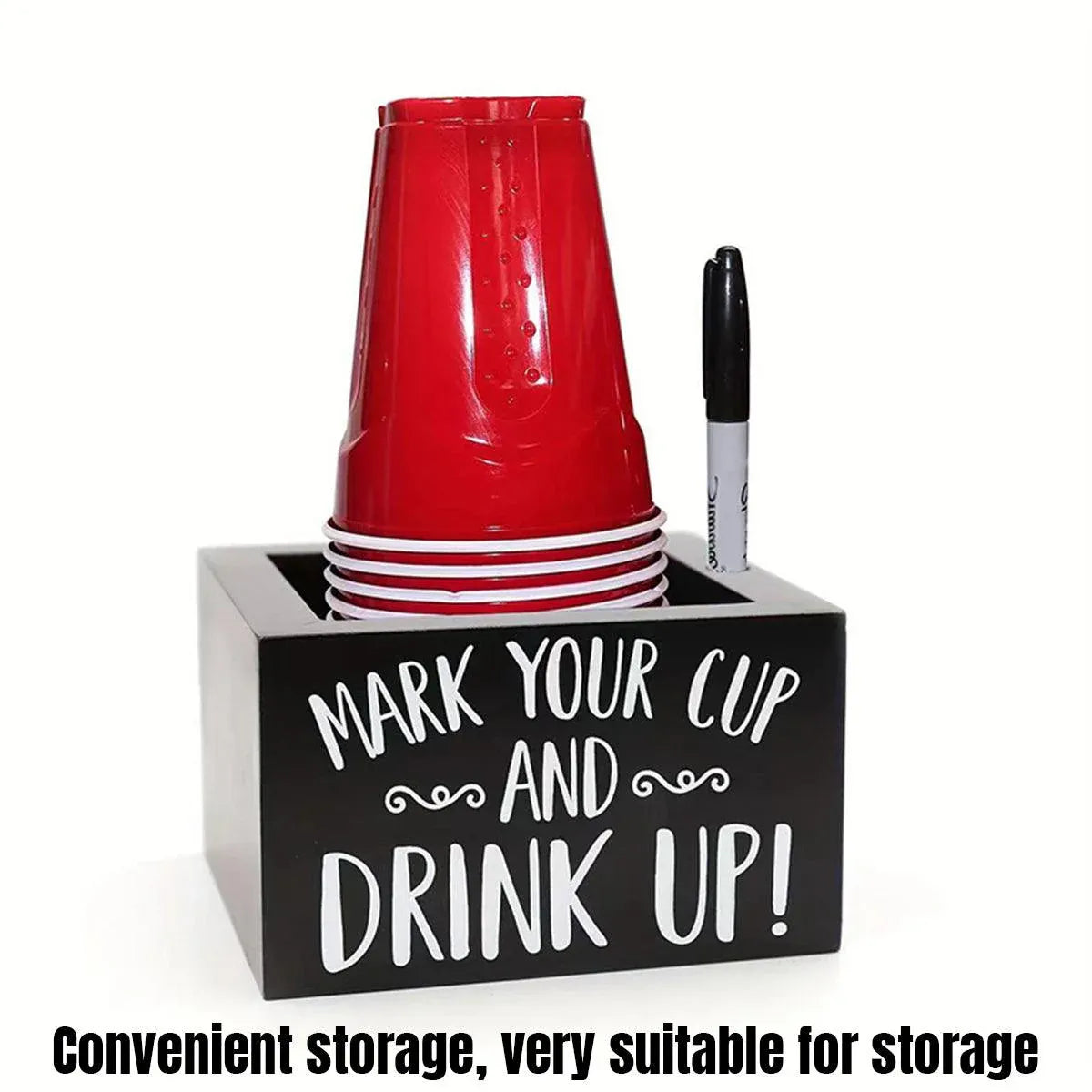 Disposable Paper Cup Storage Box Organizer Rack for Kitchen Cup Holder Storage - Square