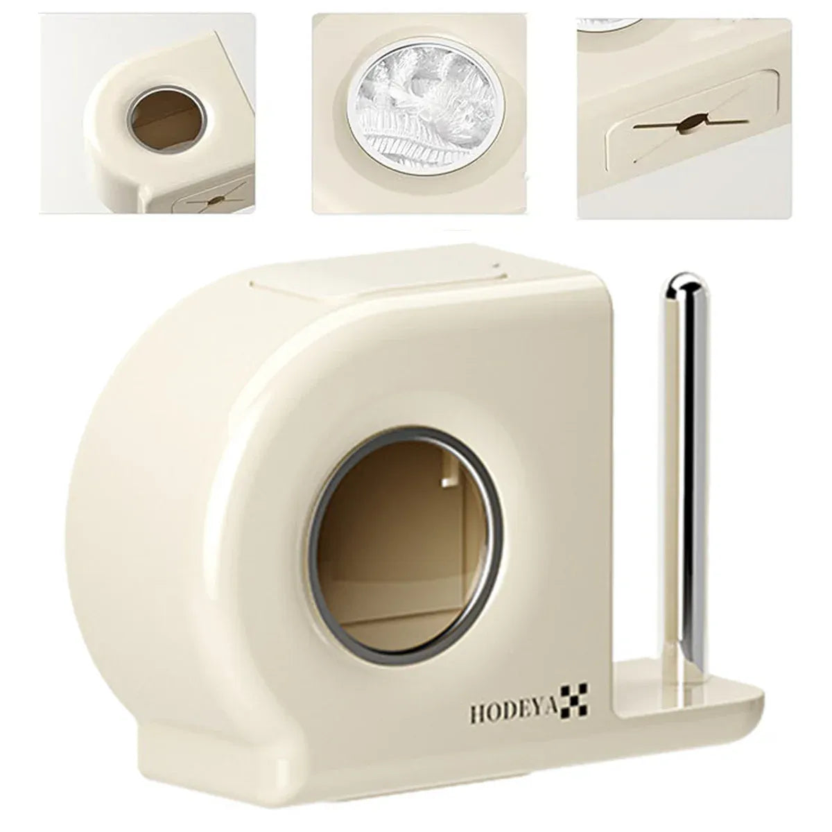 Wall Mounted Kitchen Storage Rack for Plastic Bags Rags Film Organizer Box Use - White