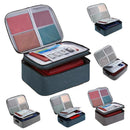 Large Capacity Multi-Layer Document Ticket Storage Bag Certificate File Organize 3 Layers - Navy 3 Layers-B2