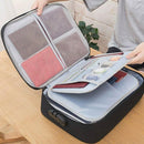 Large Capacity Multi-Layer Document Ticket Storage Bag Certificate File Organize 3 Layers - Navy 3 Layers-B2