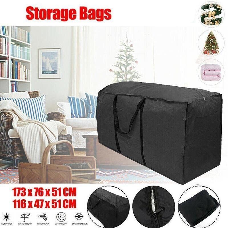 Waterproof Outdoor Storage Bag for Christmas Tree or Cushions Extra Large Size - 173*76*51CM