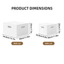 Portable Storage Box White M/L with Lid - L