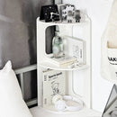 2 Tier Desktop Corner Shelf Desktop Space Saving Rack For Home Office Storage
