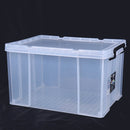 Clear Plastic Storage Box Stackable Large Capacity With Lid Handle Home Use - 44x30x25cm