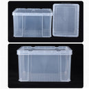 Clear Plastic Storage Box Stackable Large Capacity With Lid Handle Home Use - 61x43x35cm