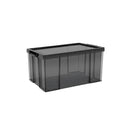 Plastic Storage Box 25L 50L Stackable Clear Front Clothes Organiser With Lid - 43x29x24.5cm