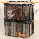 Plastic Storage Box 25L 50L Stackable Clear Front Clothes Organiser With Lid - 43x29x24.5cm
