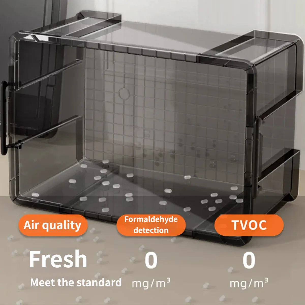 Plastic Storage Box 25L 50L Stackable Clear Front Clothes Organiser With Lid - 43x29x24.5cm