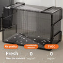Plastic Storage Box 25L 50L Stackable Clear Front Clothes Organiser With Lid - 51.5x37.5x31.5cm