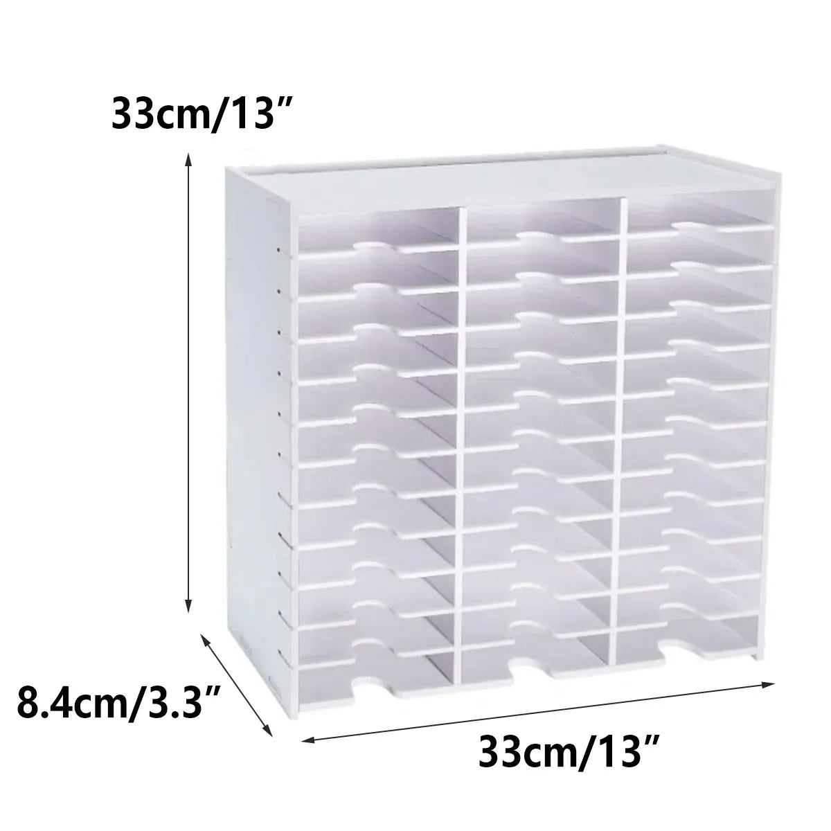 36 Compartment Storage Rack Desktop Organiser CD Stamp Ink Pad 33 x 8.4 x 33cm
