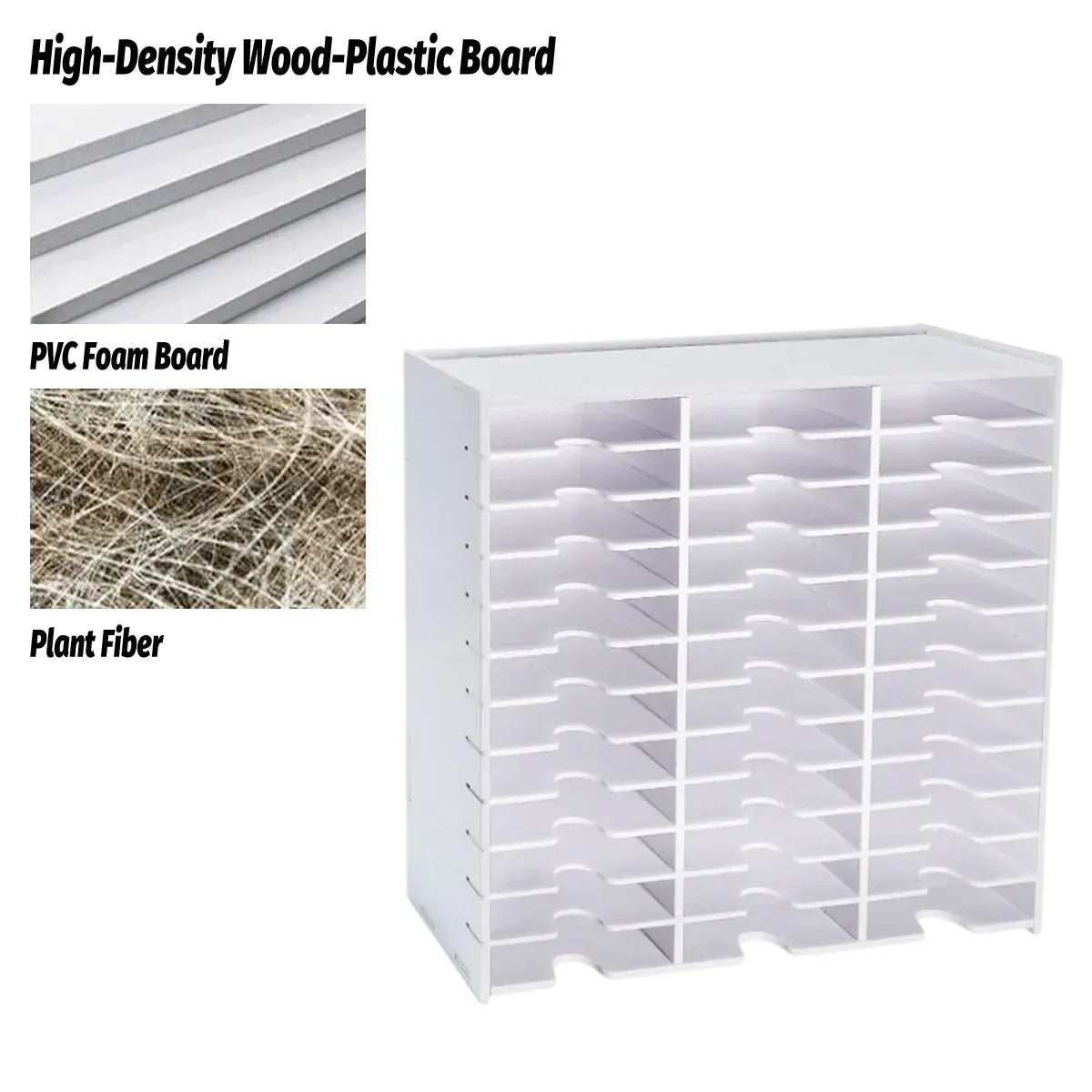 36 Compartment Storage Rack Desktop Organiser CD Stamp Ink Pad 33 x 8.4 x 33cm