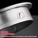 Stainless Steel Exhaust Fan Vent Outlet Flat Hood for Bathroom Kitchen Outlet - 100mm