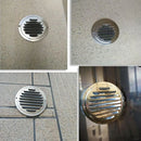Stainless Steel Exhaust Fan Vent Outlet Flat Hood for Bathroom Kitchen Outlet - 100mm