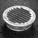 Stainless Steel Exhaust Fan Vent Outlet Flat Hood for Bathroom Kitchen Outlet - 100mm