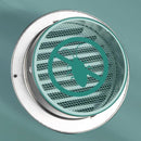 Stainless Steel Exhaust Fan Vent Outlet Flat Hood for Bathroom Kitchen Outlet - 100mm