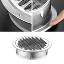 Stainless Steel Exhaust Fan Vent Outlet Flat Hood for Bathroom Kitchen Outlet - 100mm