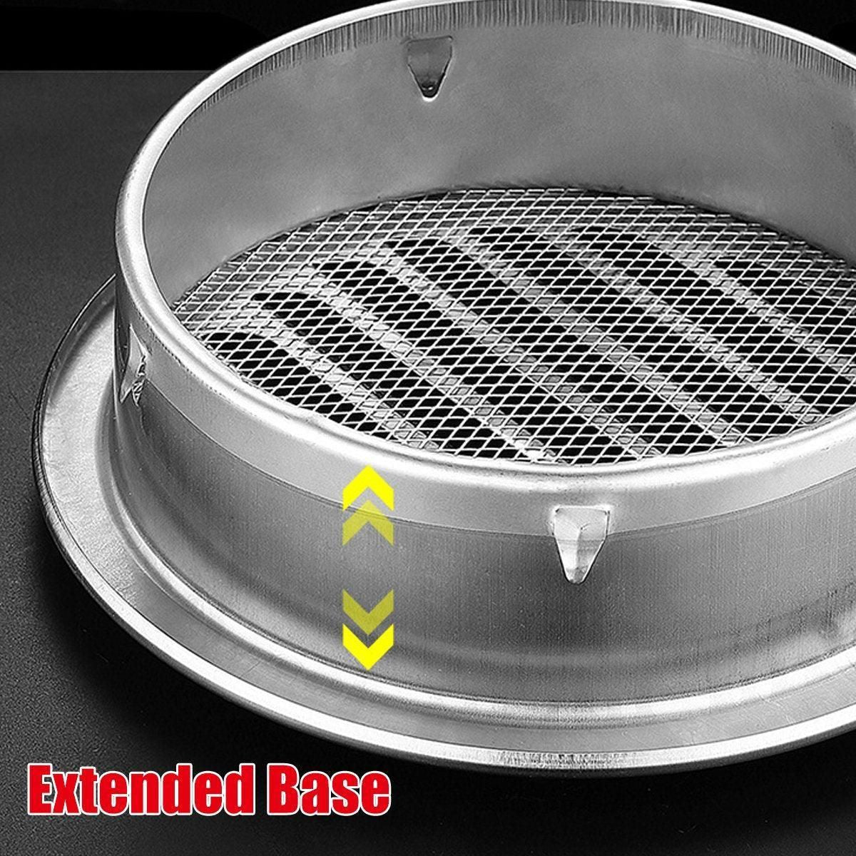 Stainless Steel Exhaust Fan Vent Outlet Flat Hood for Bathroom Kitchen Outlet - 150mm
