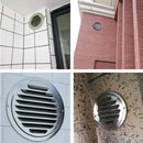 Stainless Steel Exhaust Fan Vent Outlet Flat Hood for Bathroom Kitchen Outlet - 150mm