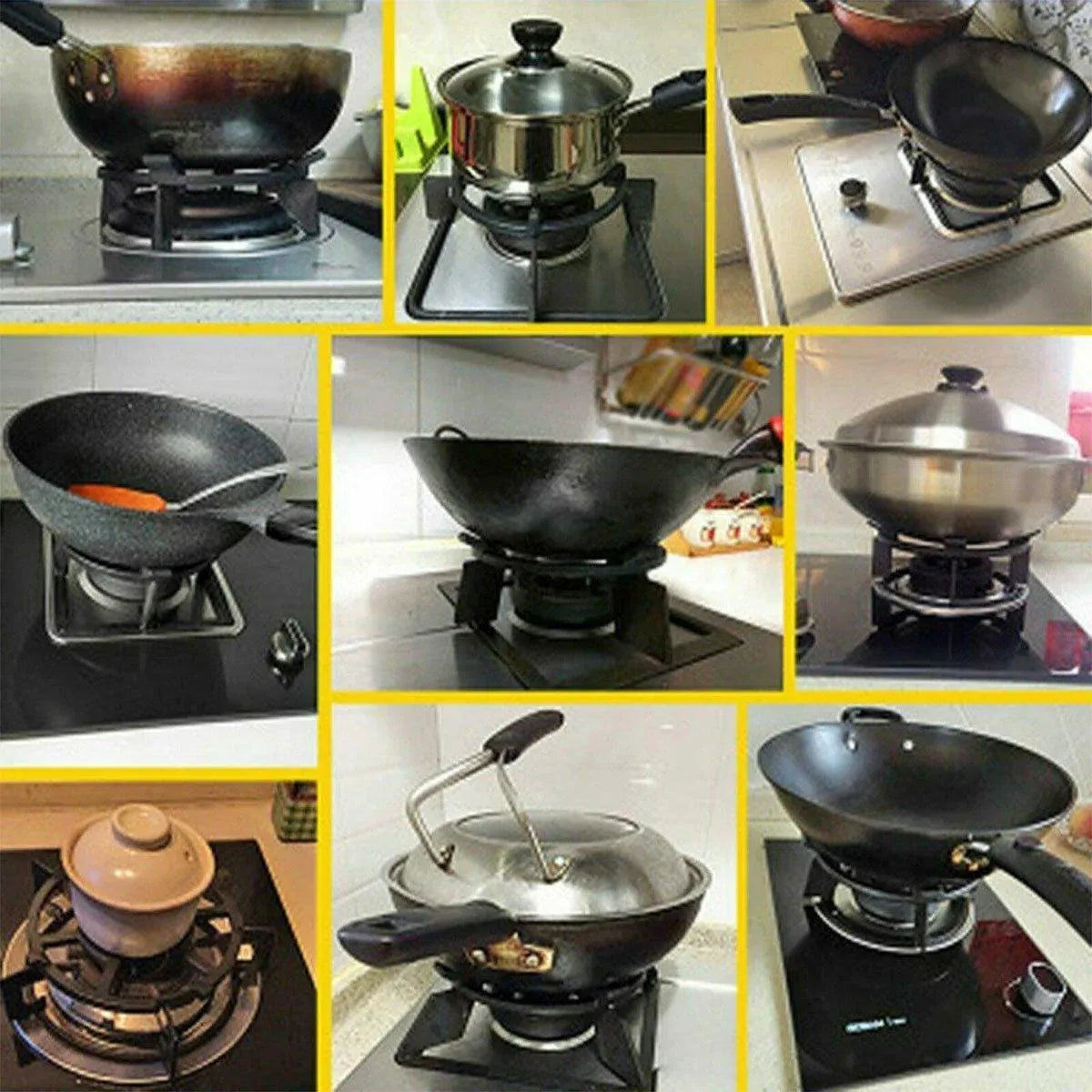Universal Gas Stove Stand Non Slip Gas Cooker Rack Adjustable Gas Stove Holder