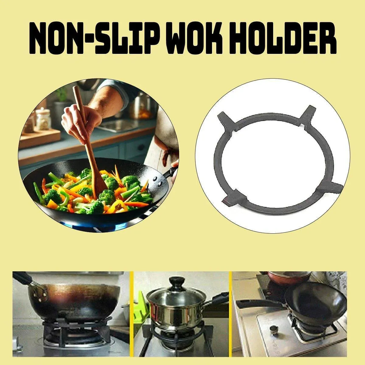 Universal Gas Stove Stand Non Slip Gas Cooker Rack Adjustable Gas Stove Holder