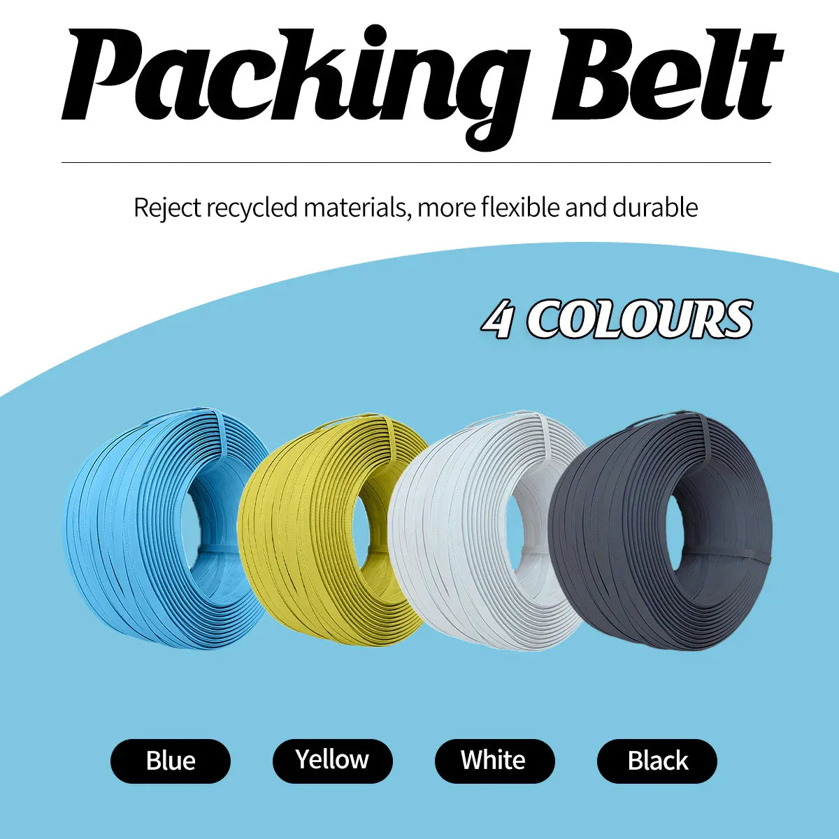Packing Strap Roll 15MM Heavy Duty Binding Band Plastic Strapping for Packaging - Blue