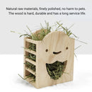 Wooden Hay Feeder Grass Rack Food Bowl Holder for Rabbit Guinea Pig Small Pets