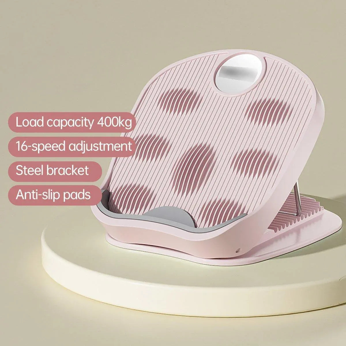 Inclined Pedal Leg Stretcher Multifunctional Stretching Plate Exercise Tool - Pink-Basic