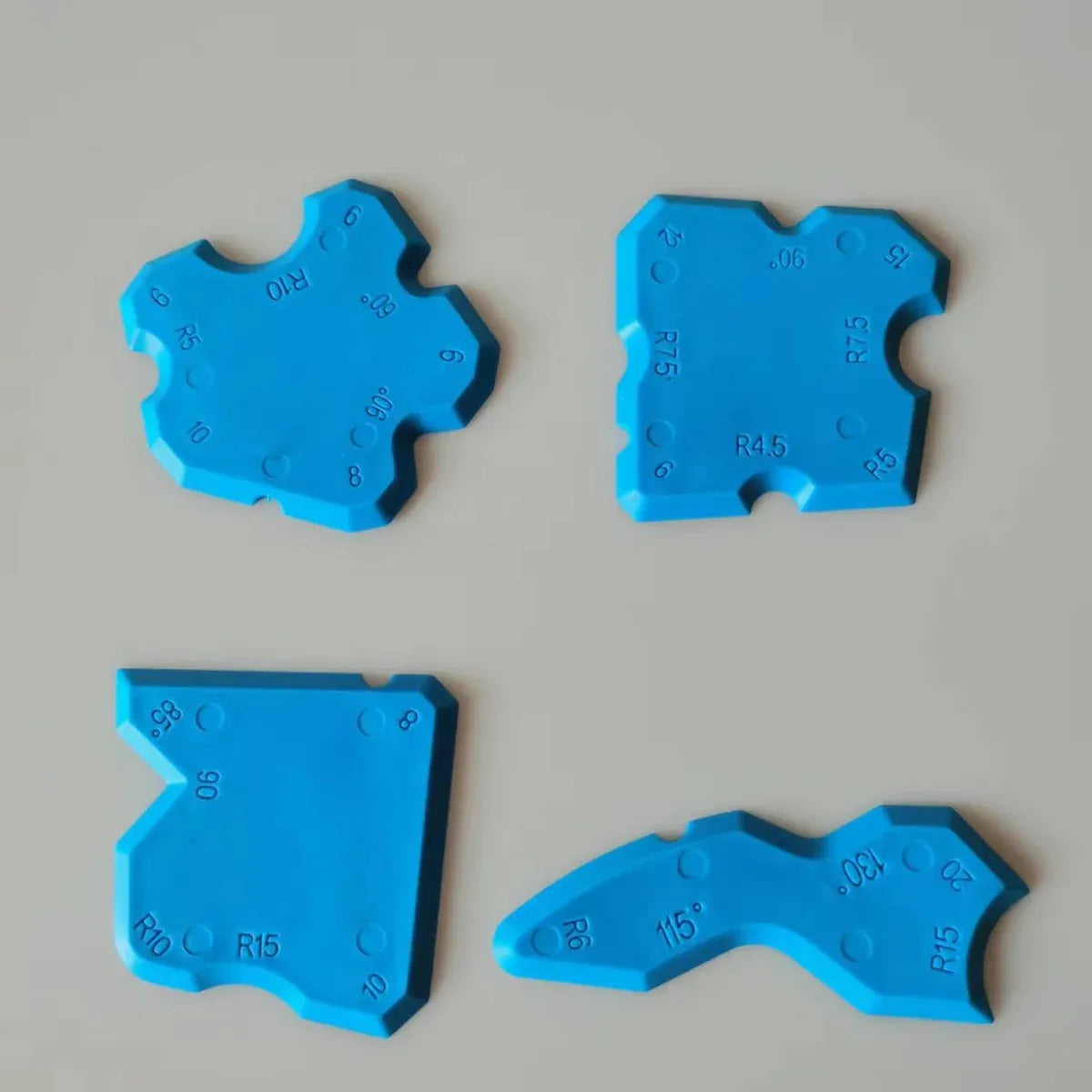 20pcs Caulk Smear Scraper Set Kitchen Bathroom Sink Sealant Joint Finishing Tool - Sky Blue