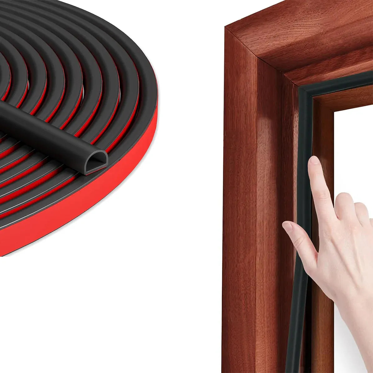 Self Adhesive Door Window Sealing Strip 6m for Soundproof Dustproof Windproof