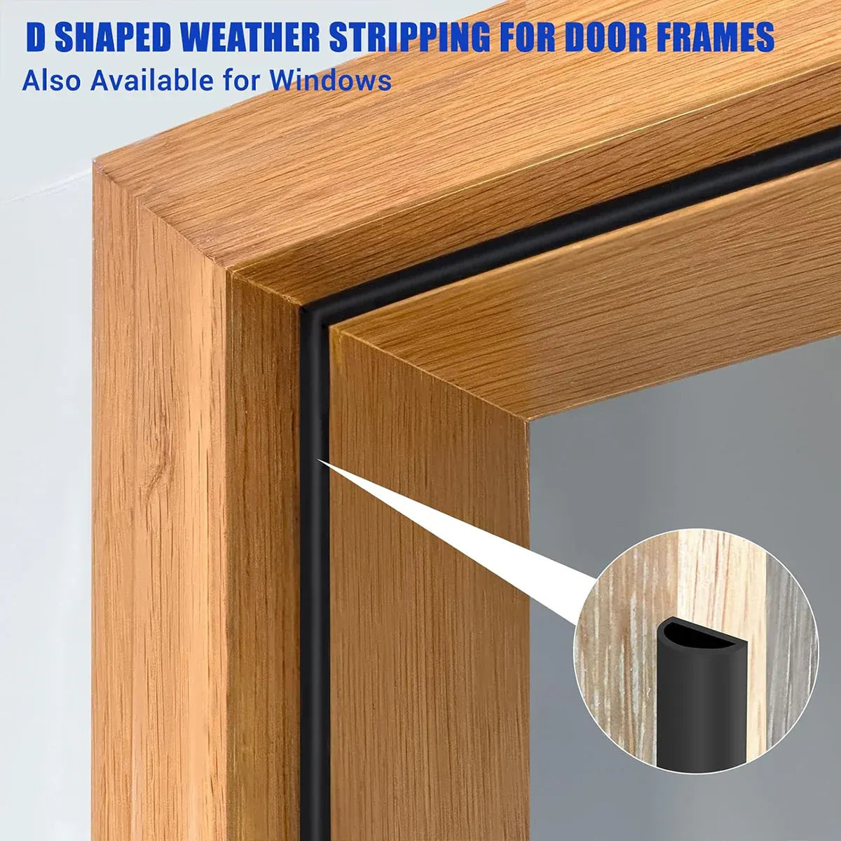 Self Adhesive Door Window Sealing Strip 6m for Soundproof Dustproof Windproof