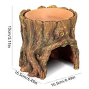 Tree Stump Reptile Cave Lizard Hide Terrarium Cave Home Decor Moisture Keeping