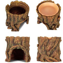 Tree Stump Reptile Cave Lizard Hide Terrarium Cave Home Decor Moisture Keeping