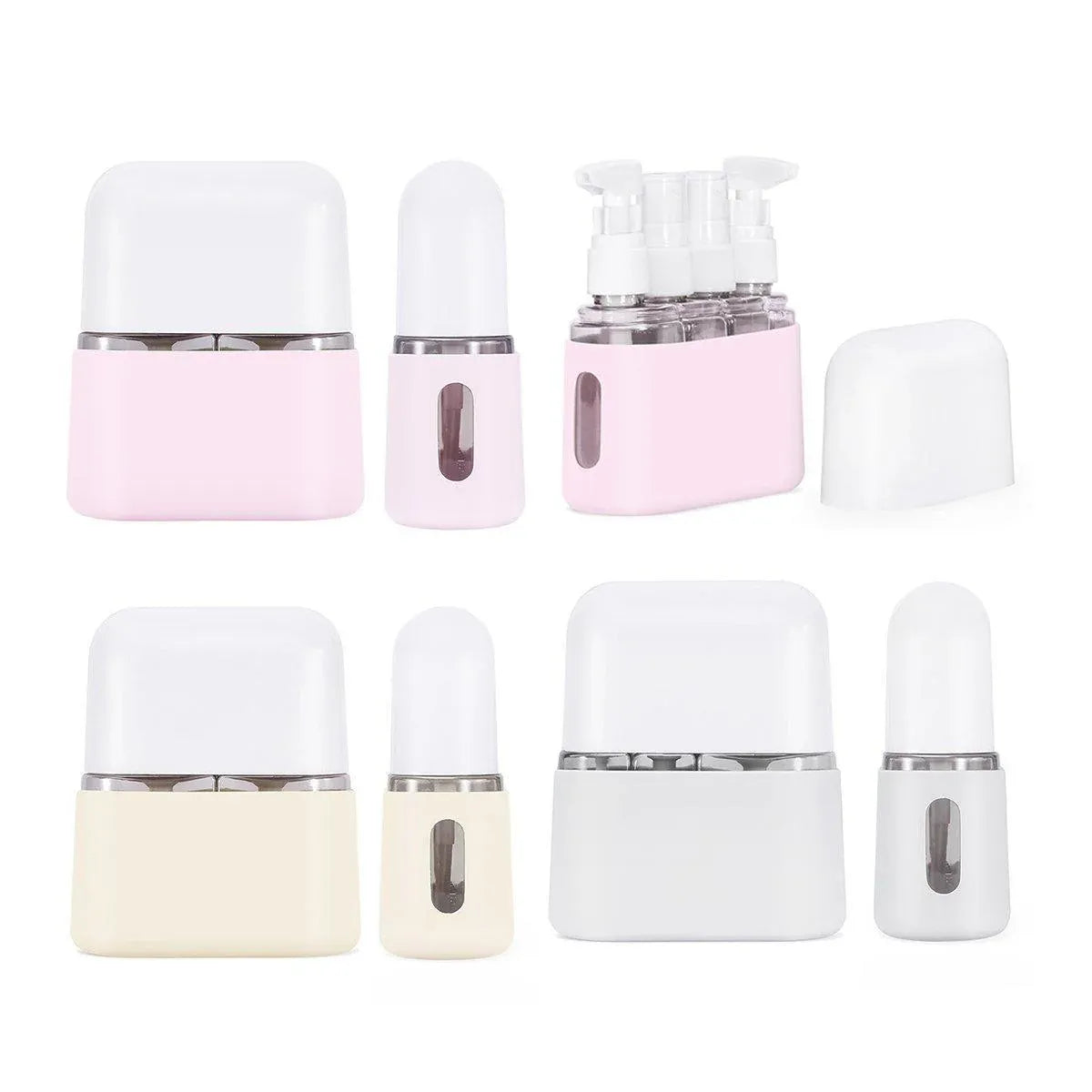 Mini Shampoo Dispenser Portable Travel Bottle SetTravel Bottles for Toiletries - Pink