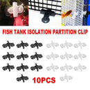 10Pcs Fish Tank Divider Clamp Suction Cup Glass Holder Aquarium Glass Clip - Black-10PCS