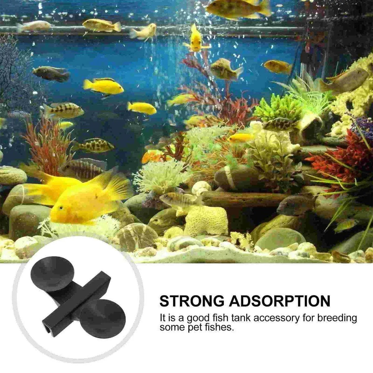 10Pcs Fish Tank Divider Clamp Suction Cup Glass Holder Aquarium Glass Clip - Black-10PCS