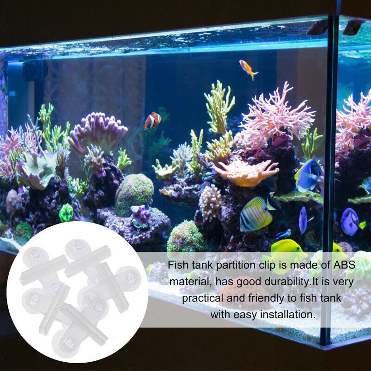 10Pcs Fish Tank Divider Clamp Suction Cup Glass Holder Aquarium Glass Clip - Black-10PCS