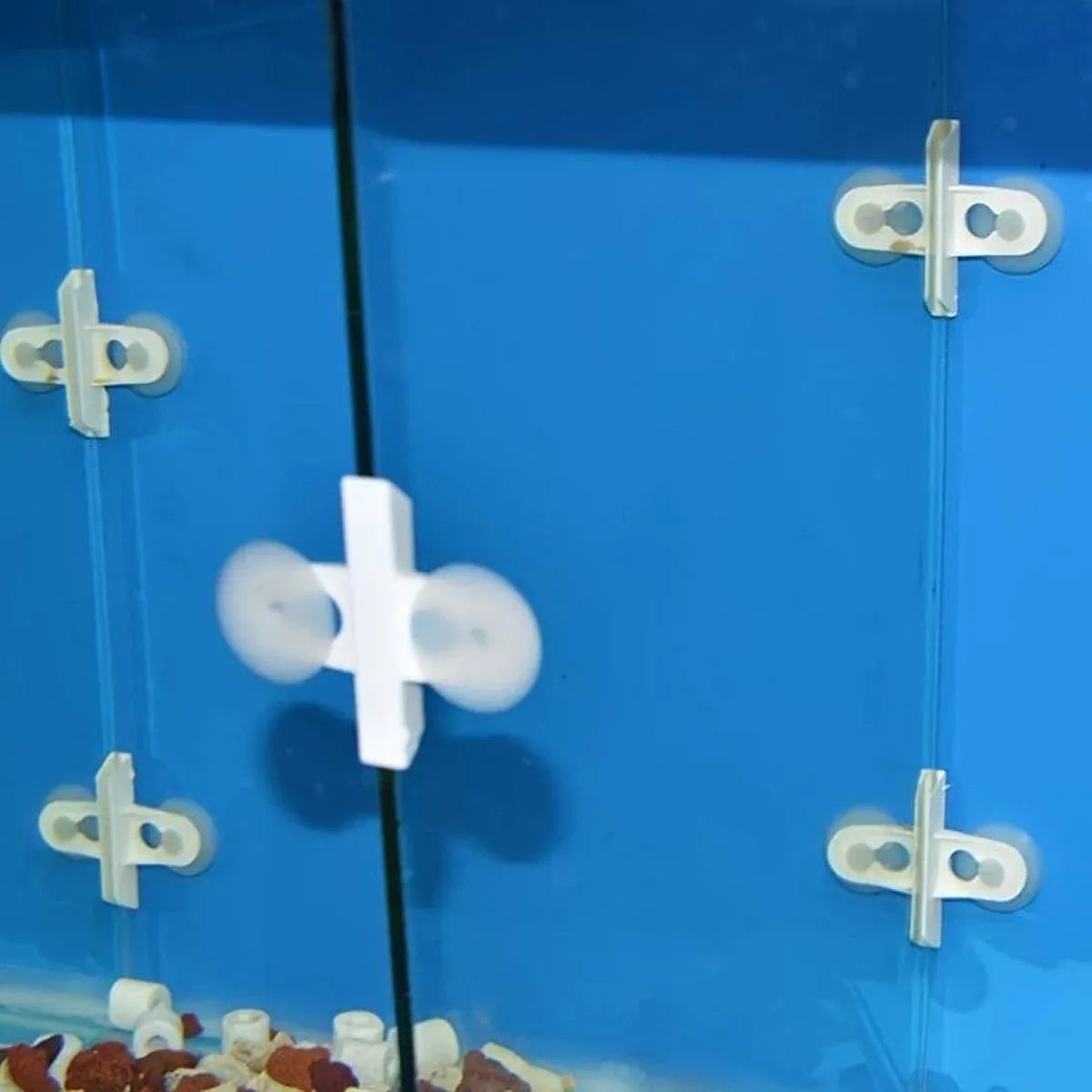 10Pcs Fish Tank Divider Clamp Suction Cup Glass Holder Aquarium Glass Clip - Black-10PCS