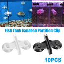 10Pcs Fish Tank Divider Clamp Suction Cup Glass Holder Aquarium Glass Clip - Black-10PCS