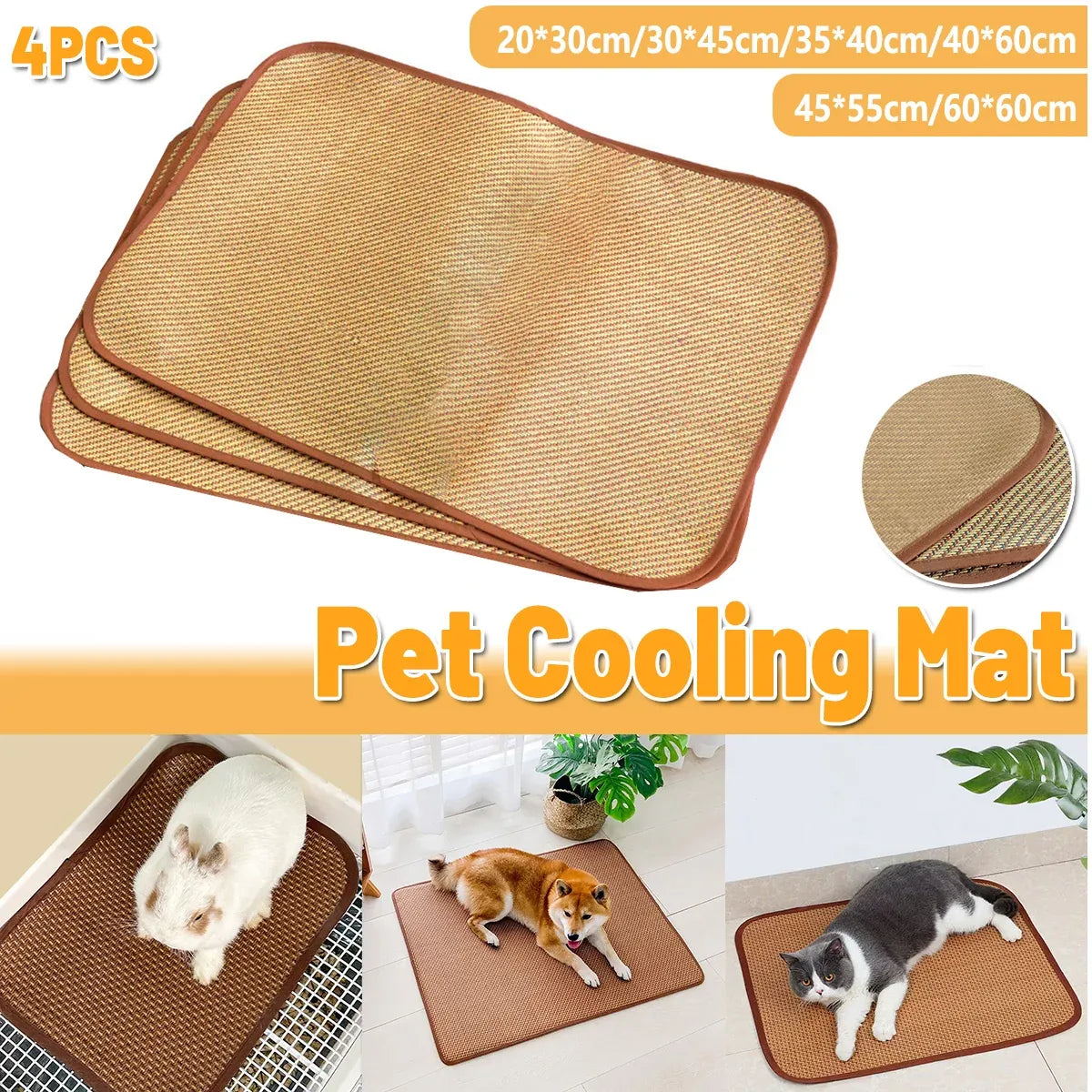 Pet Mat Kennel Cushion Dog Cat Bed Sleeping Pad Soft Washable for Crate Floor - 40x60cm