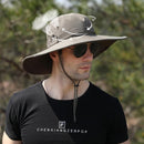 Outdoor Uv Protection Sun Hat Wide Brim Cap Quick-Drying Hat For Fishing Hiking - Green