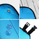 1-Piece Blue 145 x 69 cm Folding Windscreen Sunshade