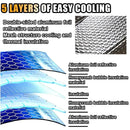 1-Piece Blue 145 x 69 cm Folding Windscreen Sunshade