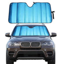 1-Piece Blue 145 x 69 cm Folding Windscreen Sunshade