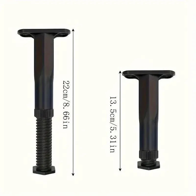 4pcs Adjustable Bed Frame Feet Ribbed Furniture Support Legs Sturdy Foundation