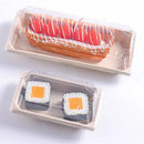 50pcs Eco-Friendly Sushi Box Rectangular Biodegradable Lunch Packaging Plate - 13.9 cm x 7.9 cm x 4.5 cm