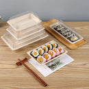 50pcs Eco-Friendly Sushi Box Rectangular Biodegradable Lunch Packaging Plate - 13.9 cm x 7.9 cm x 4.5 cm
