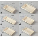 50pcs Eco-Friendly Sushi Box Rectangular Biodegradable Lunch Packaging Plate - 16 cm x 9 cm x 4.5 cm